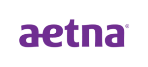 Aetna logo in purple text with registered trademark symbol on white background.